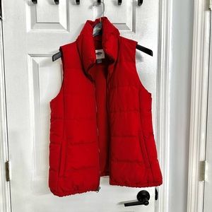 Old Navy Orange Puffer Vest (M) Never Worn
